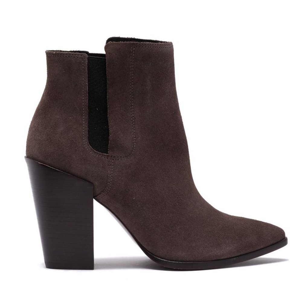 All Saints Senta Chelsea Bootie Suede in Mink Grey